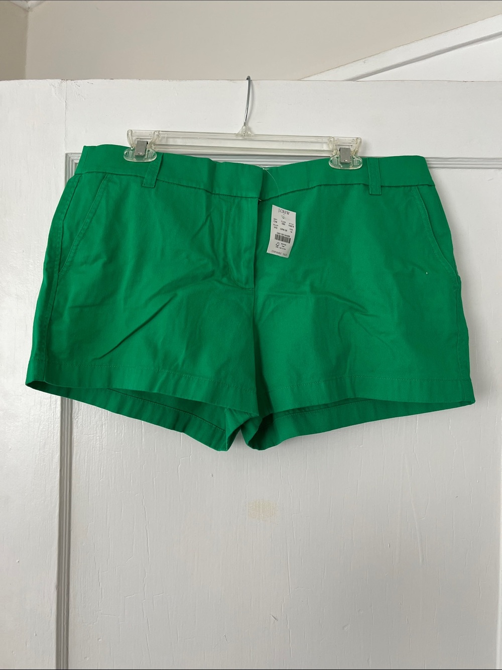 J.Crew Factory Classic Chino Shorts Green Size 14 NWT